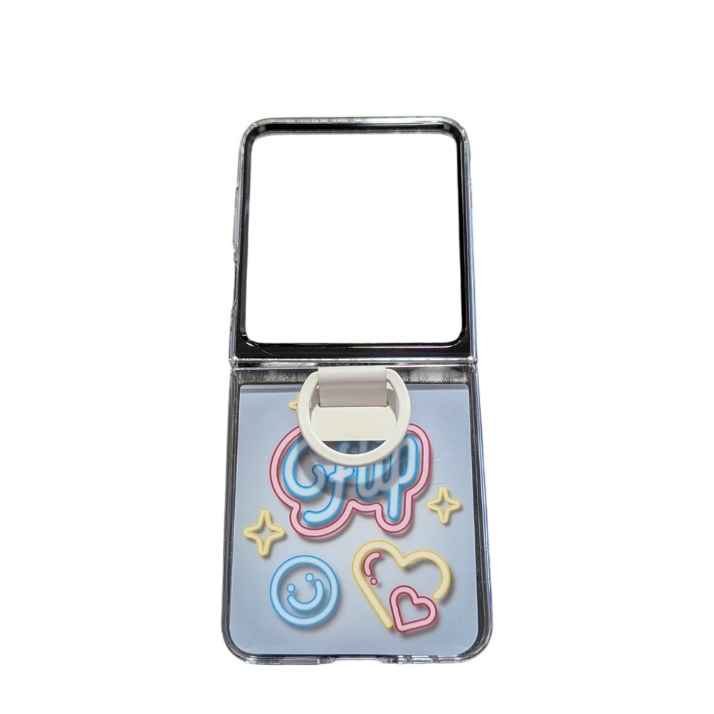 Mm7U Samsung - Galaxy Z Flip7 FE & Galaxy Z Flip6 Flipsuit Case‎ In Clear/ White